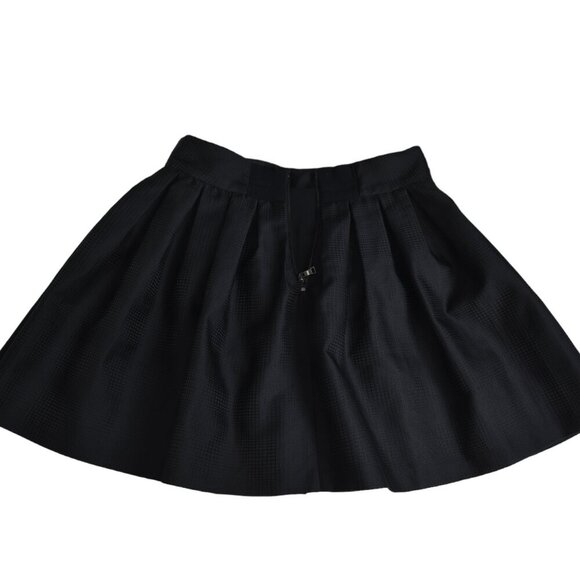 Alice + Olivia Black Pleated Box Mini Skirt Size Small - Picture 1 of 9